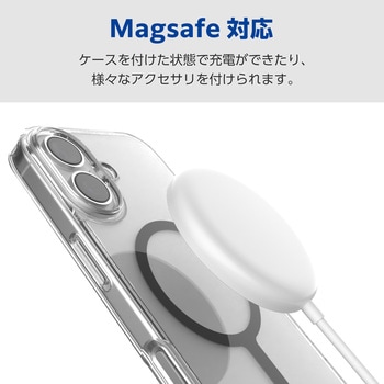 iPhone17 ケース ハイブリッド 衝撃吸収 MAGKEEP 磁力吸着ワイヤレス充電対応 エレコム