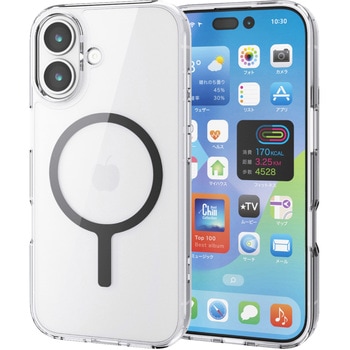 iPhone17 ケース ハイブリッド 衝撃吸収 MAGKEEP 磁力吸着ワイヤレス充電対応 エレコム