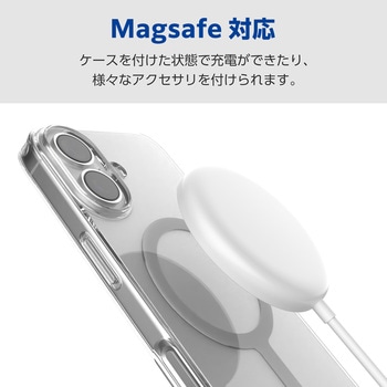 iPhone17 ケース ソフト 衝撃吸収 薄型 MAGKEEP 磁力吸着ワイヤレス充電対応 高透明 エレコム