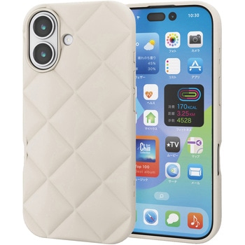 iPhone17 ケース ソフト 衝撃吸収 キルティング風デザイン エレコム