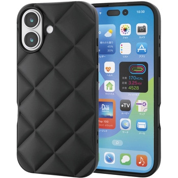 iPhone17 ケース ソフト 衝撃吸収 キルティング風デザイン エレコム