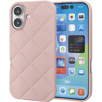 iPhone17 ケース ソフト 衝撃吸収 キルティング風デザイン エレコム