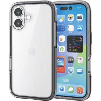 iPhone17 ケース ハイブリッド 衝撃吸収 軽量 AirShock エレコム