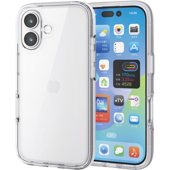 iPhone17 ケース ハイブリッド 衝撃吸収 軽量 AirShock エレコム