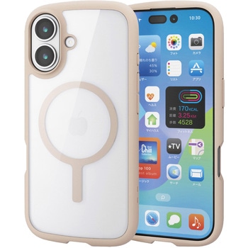 iPhone17 ケース ハイブリッド 衝撃吸収 軽量 薄型 MAGKEEP 磁力吸着ワイヤレス充電対応 エレコム