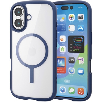 iPhone17 ケース ハイブリッド 衝撃吸収 軽量 薄型 MAGKEEP 磁力吸着ワイヤレス充電対応 エレコム