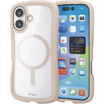 iPhone17 ケース ハイブリッド 衝撃吸収 MAGKEEP 磁力吸着ワイヤレス充電対応 Grippy - エレコム