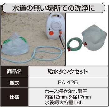 工進充電式洗浄機SJC用 SJC水袋+SJC吸入ホース(3m) 工進