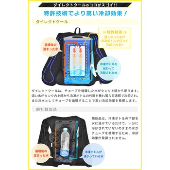 水冷服ダイレクトクール プロ仕様 DC-B04SE(B) 山善 YAMAZEN DC-B04SE(B) 水冷服 プロ仕様 ダイレクトクール DIRECT COOL ハーネス