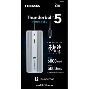 Thunderbolt(TM)5対応 超高速ポータブルSSD I ・O DATA(アイ・オー・データ)
