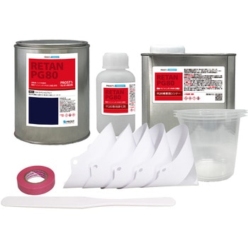 関西ペイント PG80 原色 614 スペシャルブルー 1kgセット(シンナー/硬化剤/道具付) PROST's