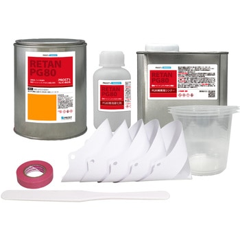 関西ペイント PG80 原色 631 レバノンエロー 1kgセット(シンナー/硬化剤/道具付) PROST's