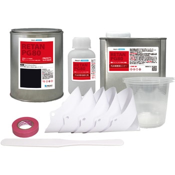 関西ペイント PG80 原色 661 サイレントブルー 1kgセット(シンナー/硬化剤/道具付) - PROST's