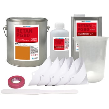 関西ペイント PG80 原色 565 ゴールドエロー 2kgセット(シンナー/硬化剤/道具付) PROST's