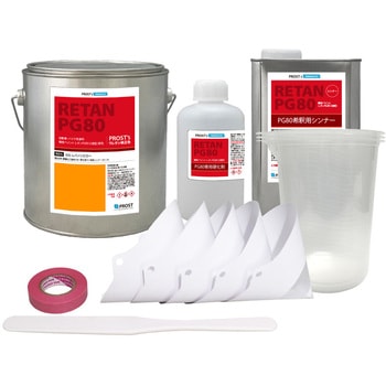 関西ペイント PG80 原色 631 レバノンエロー 2kgセット(シンナー/硬化剤/道具付) PROST's