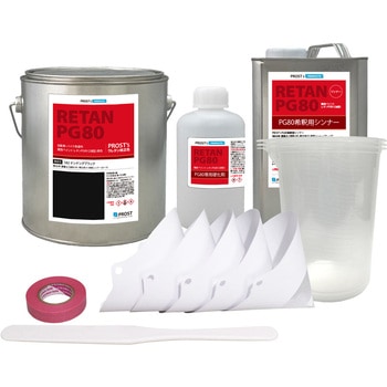 関西ペイント PG80 原色 582 チンチングブラック 3kgセット(シンナー/硬化剤/道具付) PROST's