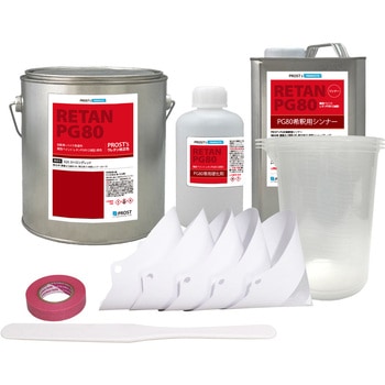 関西ペイント PG80 原色 620 ストロングレッド 3kgセット(シンナー/硬化剤/道具付) PROST's