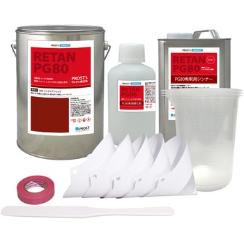 関西ペイント PG80 原色 584 インディアンレッド 5kgセット(シンナー/硬化剤/道具付) PROST's