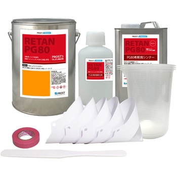 関西ペイント PG80 原色 631 レバノンエロー 5kgセット(シンナー/硬化剤/道具付) PROST's