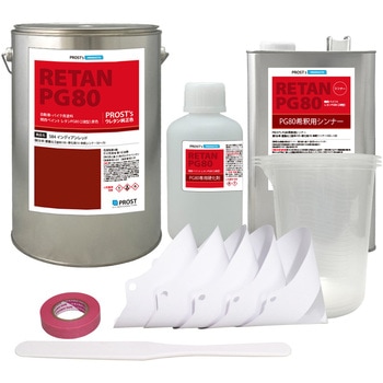 関西ペイント PG80 原色 584 インディアンレッド 8kgセット(シンナー/硬化剤/道具付) PROST's