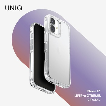 iPhone 17 UNIQ 耐衝撃 全方位保護 ハイブリッドケース 「LIFEPro XTREME」 クリスタルクリア uniq(ユニーク)