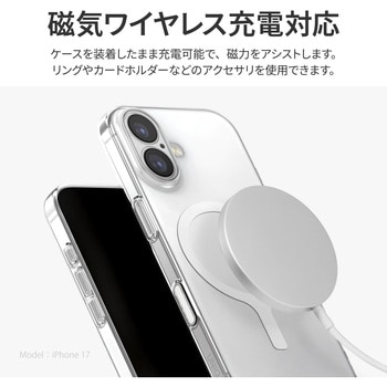 iPhone 17 UNIQ 耐傷 ワイヤレス充電対応 スマホケース 「AirSUIT GLOSSY」 クリア/ホワイト uniq(ユニーク)