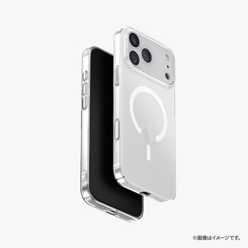 iPhone 17 Pro Max UNIQ 耐傷 ワイヤレス充電対応 スマホケース 「AirSUIT GLOSSY」 クリア/ホワイト uniq(ユニーク)