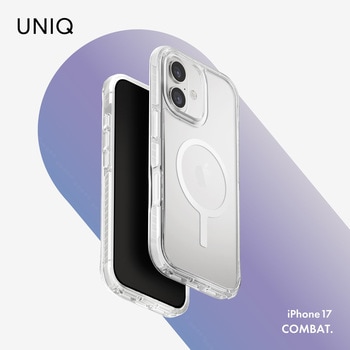iPhone 17 UNIQ 360°衝撃バンパー付き 3層保護ケース 「COMBAT」 ブランクホワイト uniq(ユニーク)