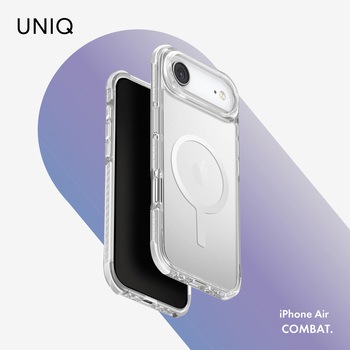 iPhone Air UNIQ 360°衝撃バンパー付き 3層保護ケース 「COMBAT」 ブランクホワイト uniq(ユニーク)