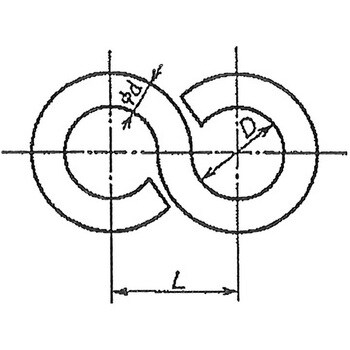 船用鎖ひも両S形環付150mm ステンレス製 ノーブランド トグルピン/鎖ひも/締付金物/プラグ 【通販モノタロウ】