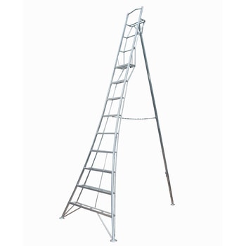 上枠付き三脚脚立 グリーンステップ 長谷川工業