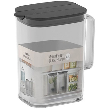 棚に収まる冷水筒1.2L アスベル