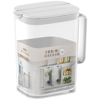 棚に収まる冷水筒1.2L アスベル