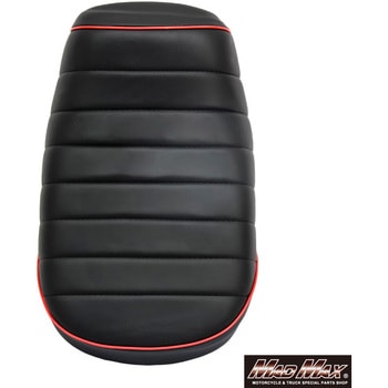Mr Quick製 ホンダ モンキー125用 レザー タックロールシート ブラック/レッド MAD MAX(マッドマックス)