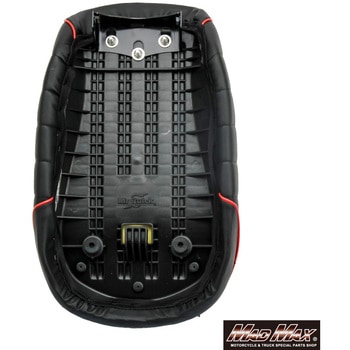 Mr Quick製 ホンダ モンキー125用 レザー タックロールシート ブラック/レッド MAD MAX(マッドマックス)