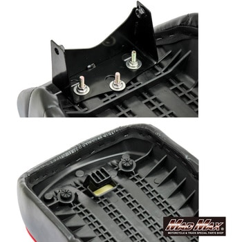 Mr Quick製 ホンダ モンキー125用 エナメル タックロールシート ブラック/レッド MAD MAX(マッドマックス)