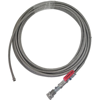 2分サイズ・ステンレス洗管ホース(内管：柔軟ウレタン) 1/4ショートタイプ バルブ+3/8ワンタッチメスカプラ付 WPH