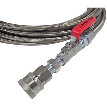 2分サイズ・ステンレス洗管ホース(内管：柔軟ウレタン) すずらんタイプ バルブ+3/8ワンタッチメスカプラ付 WPH