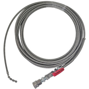 2分サイズ・ステンレス洗管ホース(内管：柔軟ウレタン) すずらんタイプ バルブ+3/8ワンタッチメスカプラ付 WPH