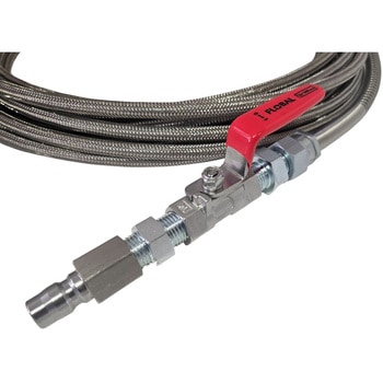 1.2分サイズ・ステンレス洗管ホース(内管：ソフトナイロン) ショートタイプ 3/8ワンタッチオスカプラ付 WPH