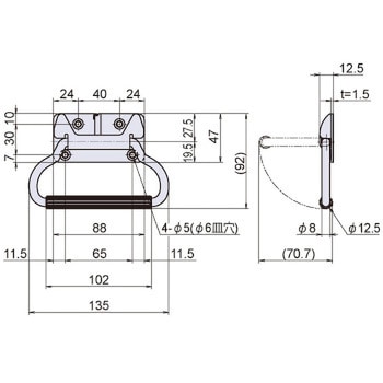 ステンレスバネ入トランク取手(グリップ付) ジョー・プリンス竹下