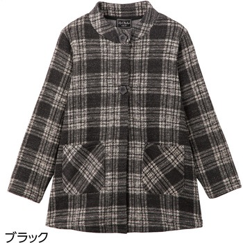 821129 裏起毛斜めボタンホールジャケット ケアファッション