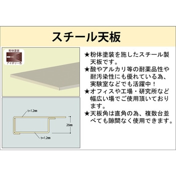 軽量作業台/耐荷重160kg_移動式H900_スチール天板_ワークテーブル300シリーズ 山金工業
