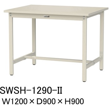 軽量作業台/耐荷重300kg_固定式H900_スチール天板_ワークテーブル300シリーズ 山金工業