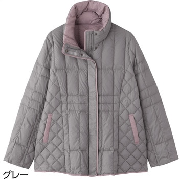 821962 軽量配色ダウンジャケット ケアファッション