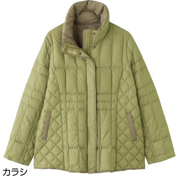 821962 軽量配色ダウンジャケット ケアファッション