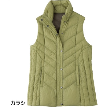 821963 軽量配色ダウンベスト ケアファッション