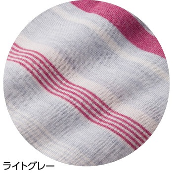 821466 洗えるボーダー柄ハイネック ケアファッション