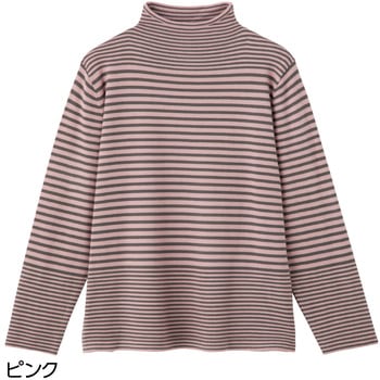 820952 レーヨンボーダーやわらかセーター ケアファッション