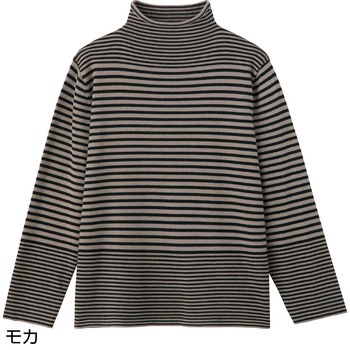820952 レーヨンボーダーやわらかセーター ケアファッション